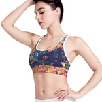 Autumn Leaves Print Women's Sports Bra