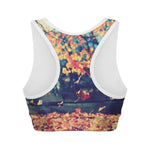 Autumn Leaves Print Women's Sports Bra
