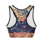 Autumn Leaves Print Women's Sports Bra