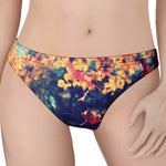 Autumn Leaves Print Women's Thong