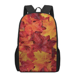 Autumn Maple Leaf Print 17 Inch Backpack