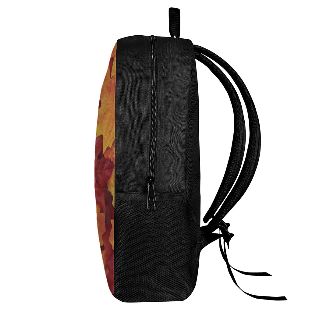 Autumn Maple Leaf Print 17 Inch Backpack