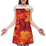Autumn Maple Leaf Print Adjustable Apron