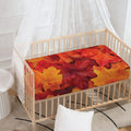 Autumn Maple Leaf Print Baby Crib Sheet
