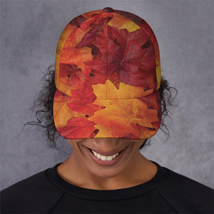 Autumn Maple Leaf Print Baseball Cap