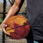 Autumn Maple Leaf Print Basketball