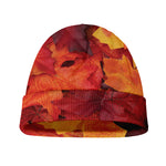 Autumn Maple Leaf Print Beanie