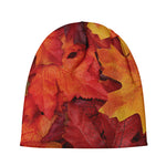 Autumn Maple Leaf Print Beanie