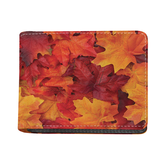 Autumn Maple Leaf Print Bifold Wallet