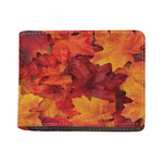 Autumn Maple Leaf Print Bifold Wallet