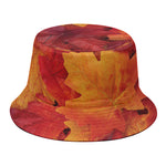 Autumn Maple Leaf Print Bucket Hat