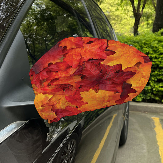 Autumn Maple Leaf Print Car Side Mirror Covers