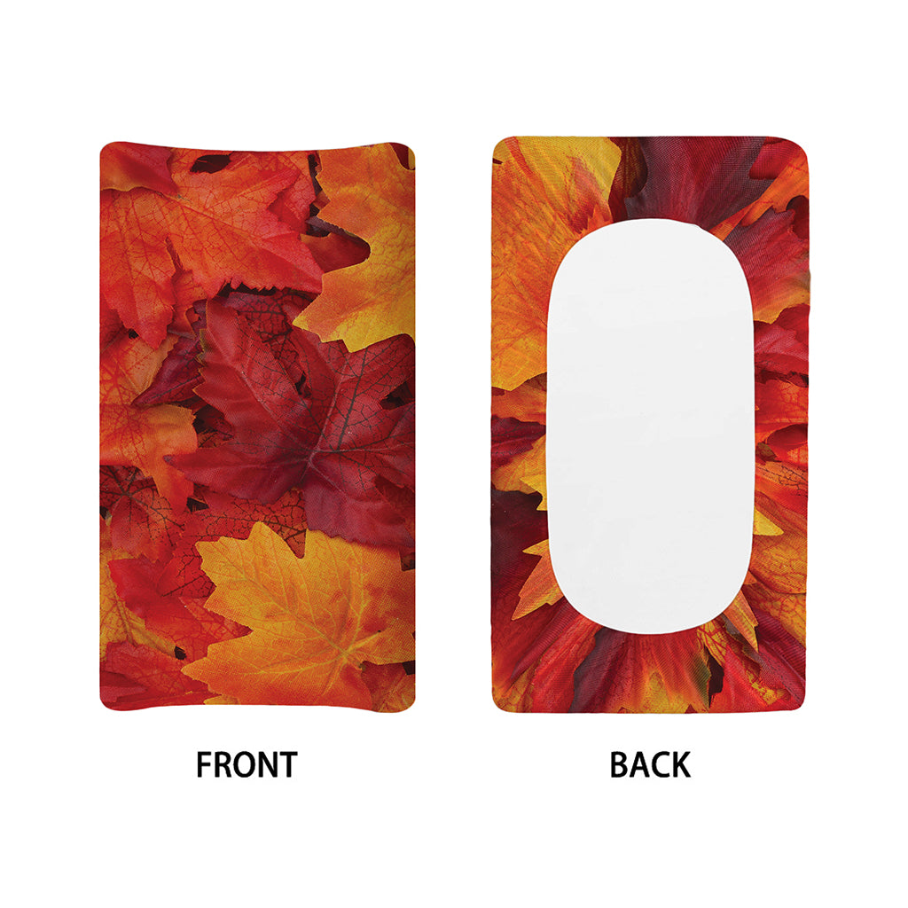 Autumn Maple Leaf Print Changing Pad Cover
