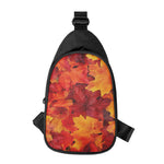 Autumn Maple Leaf Print Chest Bag