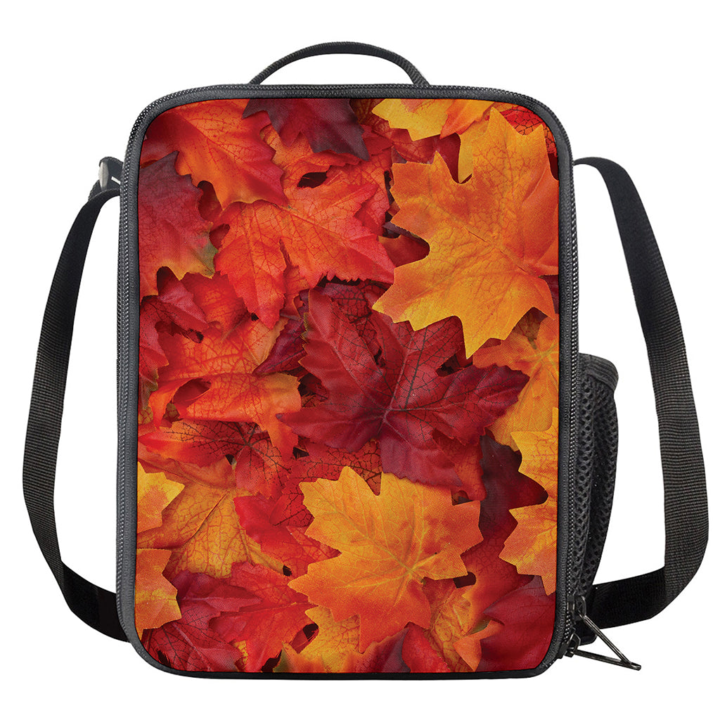 Autumn Maple Leaf Print Crossbody Lunch Bag