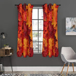 Autumn Maple Leaf Print Curtain