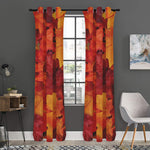 Autumn Maple Leaf Print Curtain