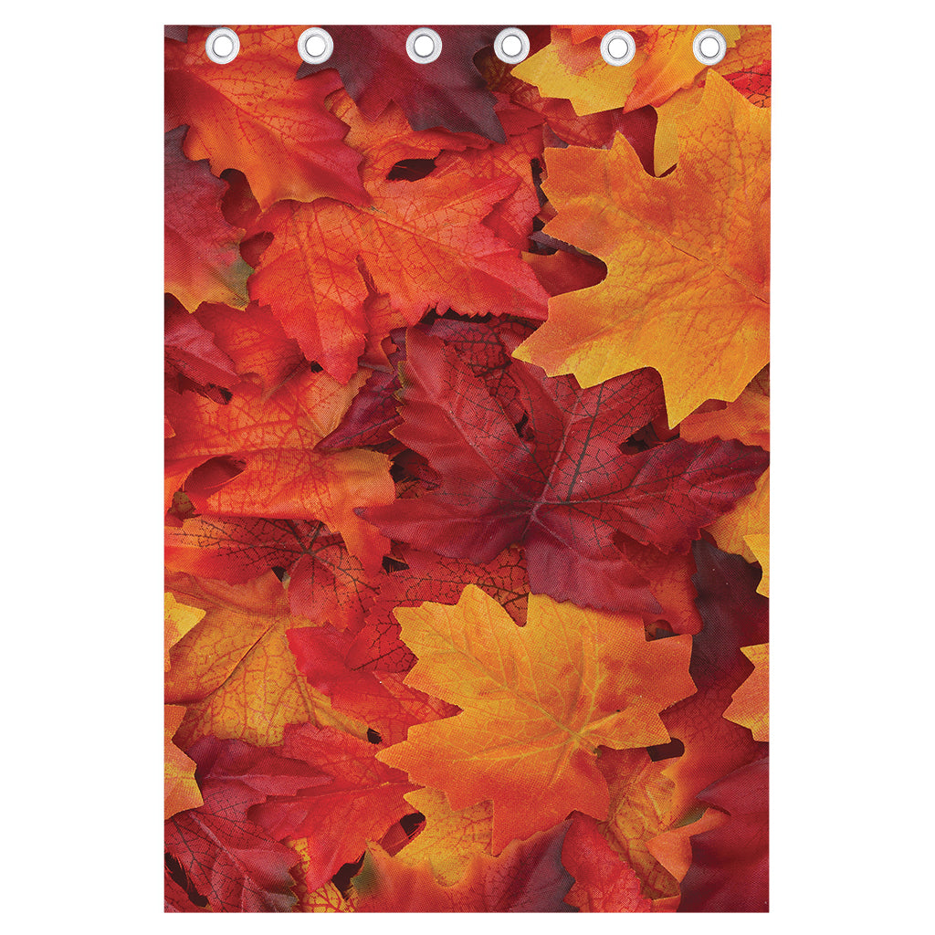 Autumn Maple Leaf Print Curtain