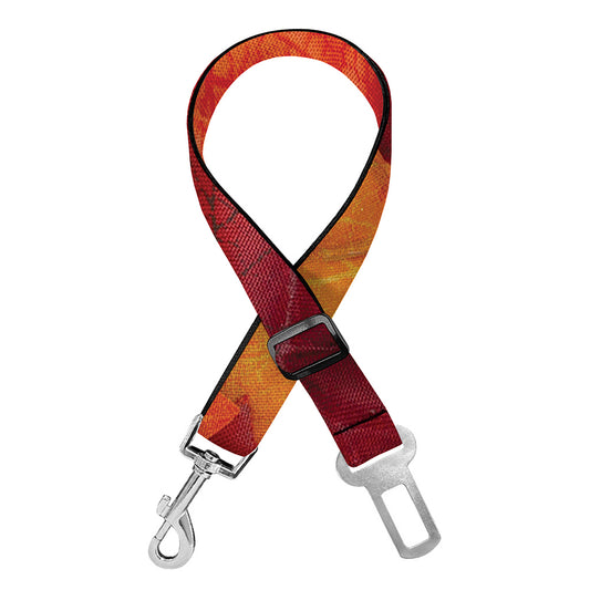 Autumn Maple Leaf Print Dog Seat Belt
