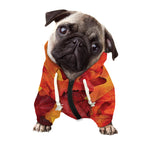Autumn Maple Leaf Print Dog Zip Up Hoodie