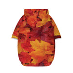 Autumn Maple Leaf Print Dog Zip Up Hoodie
