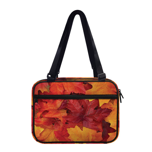 Autumn Maple Leaf Print Double Strap Bible Bag