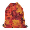 Autumn Maple Leaf Print Drawstring Bag