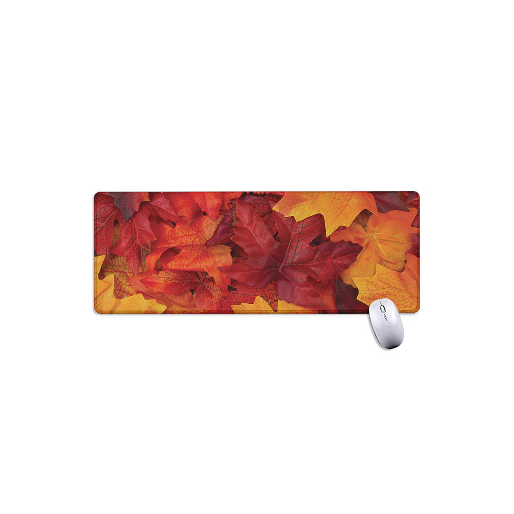 Autumn Maple Leaf Print Extended Mouse Pad