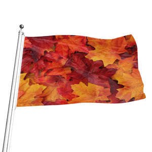 Autumn Maple Leaf Print Flag