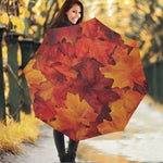 Autumn Maple Leaf Print Foldable Umbrella