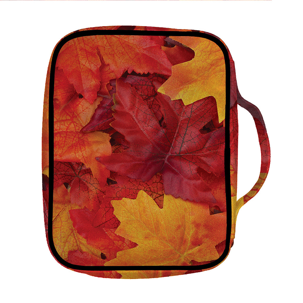 Autumn Maple Leaf Print Front Pocket Bible Bag
