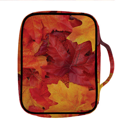 Autumn Maple Leaf Print Front Pocket Bible Bag