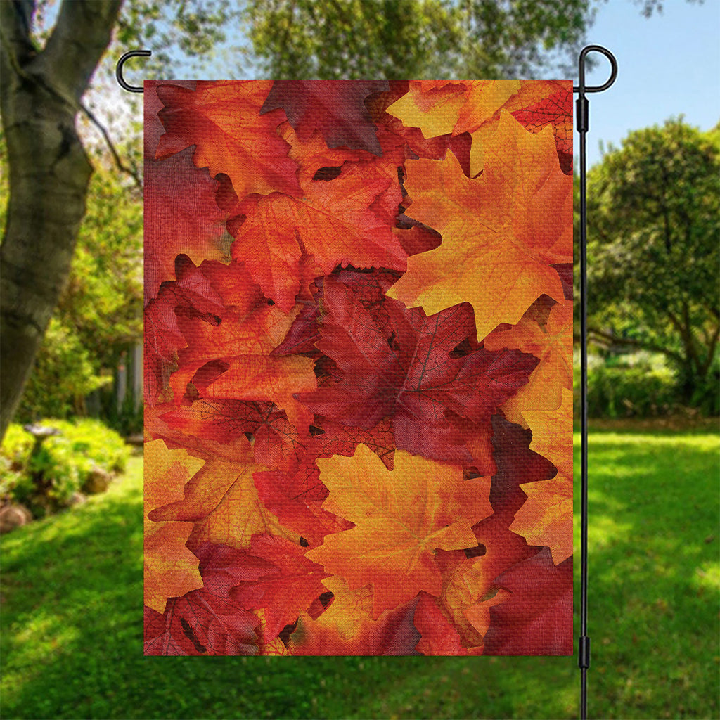 Autumn Maple Leaf Print Garden Flag