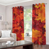 Autumn Maple Leaf Print Grommet Curtains