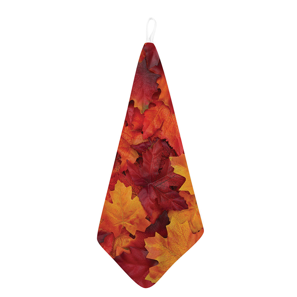 Autumn Maple Leaf Print Hand Towel