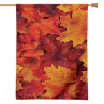 Autumn Maple Leaf Print House Flag