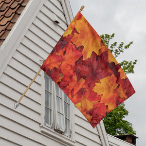 Autumn Maple Leaf Print House Flag