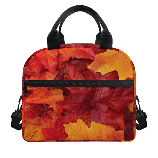 Autumn Maple Leaf Print Insulated Lunch Bag