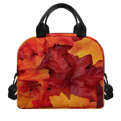Autumn Maple Leaf Print Insulated Lunch Bag