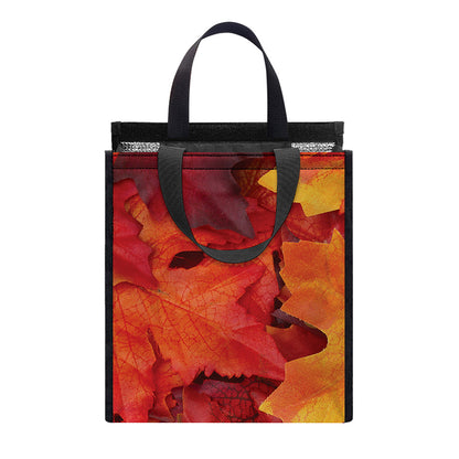 Autumn Maple Leaf Print Insulated Lunch Tote