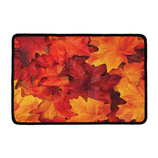 Autumn Maple Leaf Print Kitchen Mat