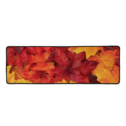 Autumn Maple Leaf Print Long Kitchen Mat