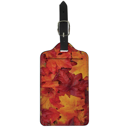 Autumn Maple Leaf Print Luggage Tag