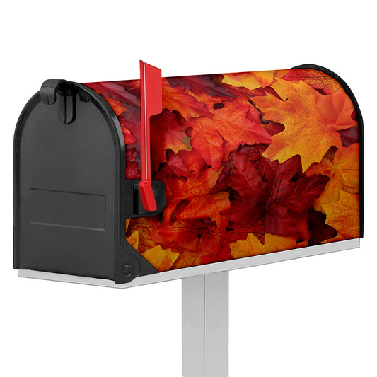 Autumn Maple Leaf Print Mailbox Cover