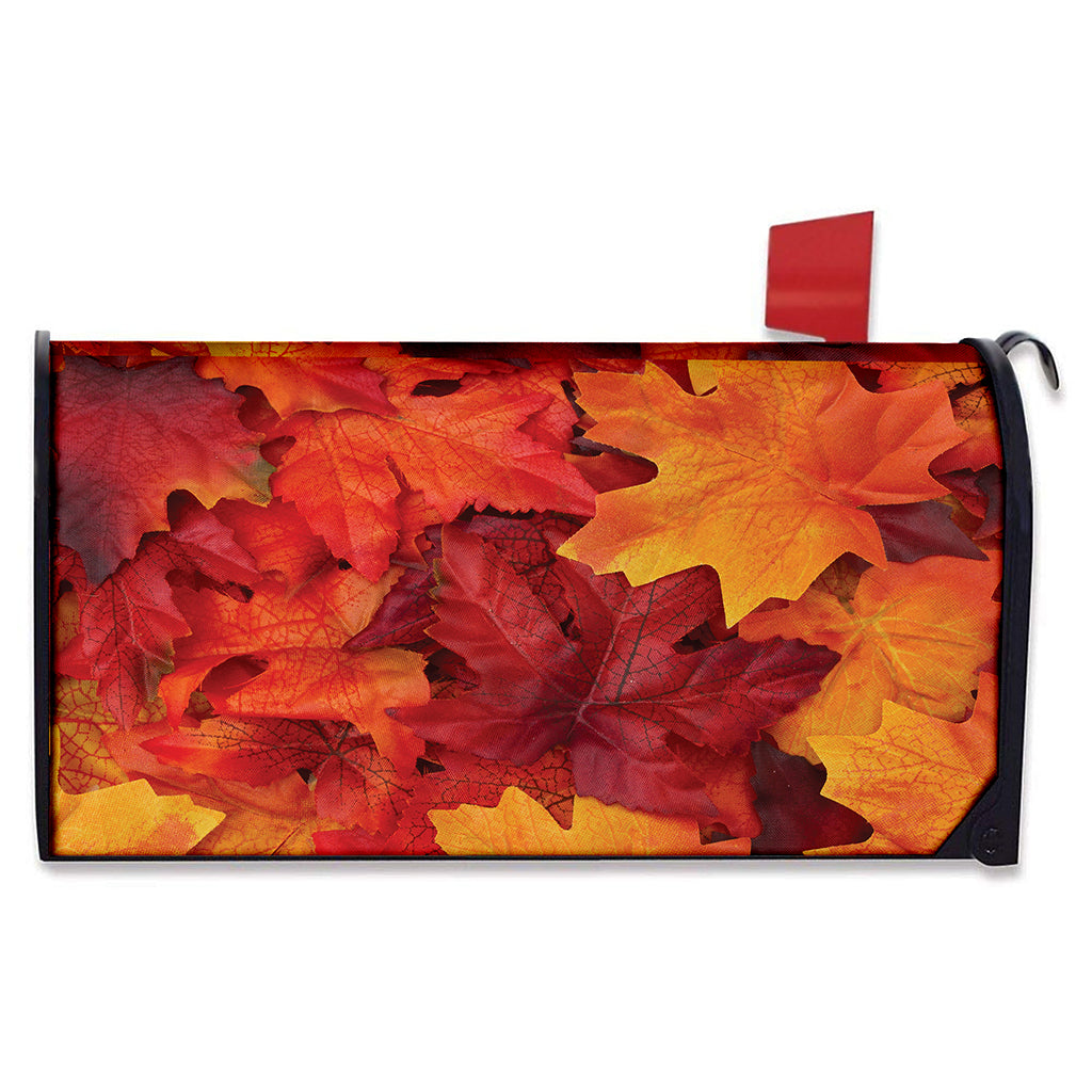 Autumn Maple Leaf Print Mailbox Cover