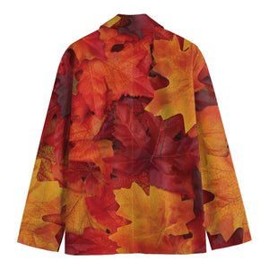 Autumn Maple Leaf Print Men's Blazer