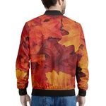 Autumn Maple Leaf Print Men's Bomber Jacket