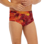 Autumn Maple Leaf Print Men's Briefs