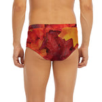 Autumn Maple Leaf Print Men's Briefs