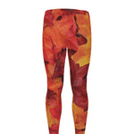 Autumn Maple Leaf Print Men's leggings